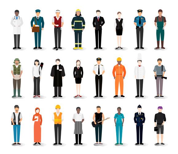 different uniforms